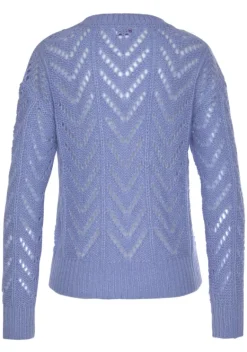 Pullover|Vivance Ajourpullover Blau