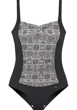 Badeanzuge|LASCANA Badeanzug Schwarz-Bedruckt