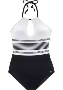 Badeanzuge|JETTE Badeanzug Schwarz-Weis