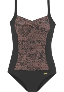 Badeanzuge|LASCANA Badeanzug"Asha" Braun-Schwarz