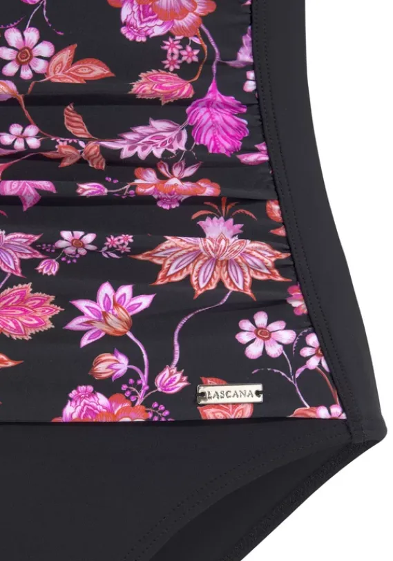 Badeanzuge|LASCANA Badeanzug"Bohemian" Schwarz-Pink