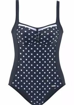 Badeanzuge|LASCANA Badeanzug"Sail" Marine-Weis