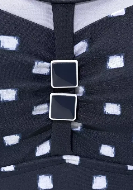 Badeanzuge|LASCANA Badeanzug"Sail" Marine-Weis