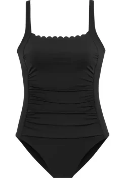 Badeanzuge|LASCANA Badeanzug"Scallop" Schwarz
