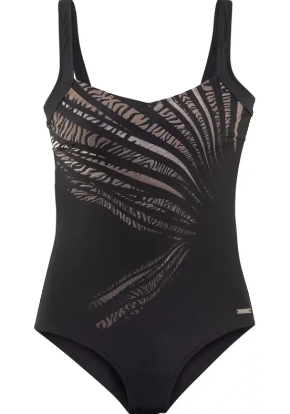 Badeanzuge|LASCANA Badeanzug"Tiga" Schwarz-Bedruckt