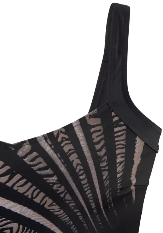 Badeanzuge|LASCANA Badeanzug"Tiga" Schwarz-Bedruckt