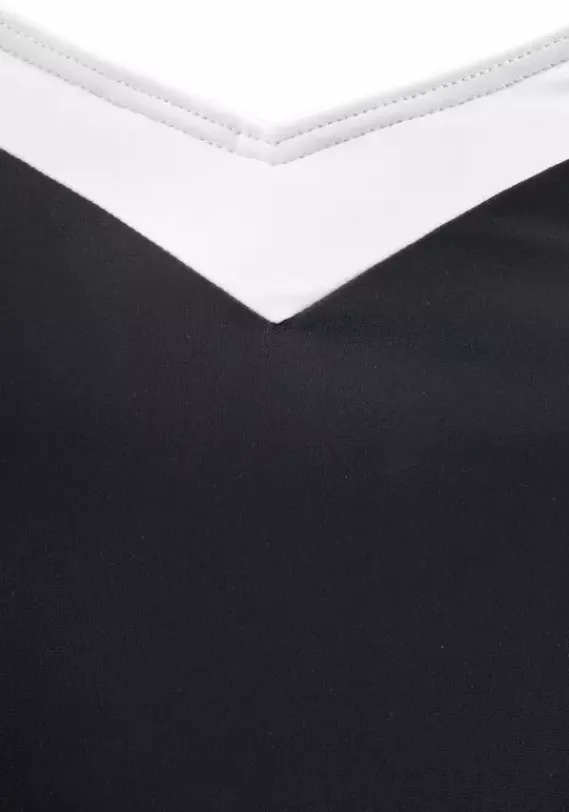 Badeanzuge|LASCANA Badekleid Schwarz-Reinweis