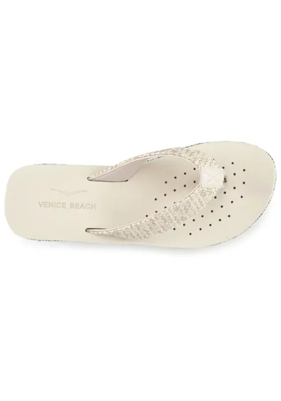 Badeschuhe|Venice Beach Badezehentrenner Beige