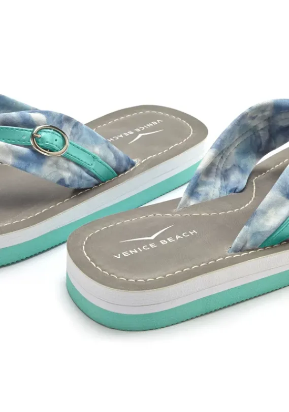 Badeschuhe|Venice Beach Badezehentrenner Turkis