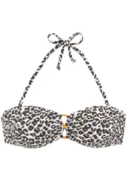 Bikini-Oberteile|Buffalo Bandeau-Bikini-Top"Kitty" Braun-Bedruckt