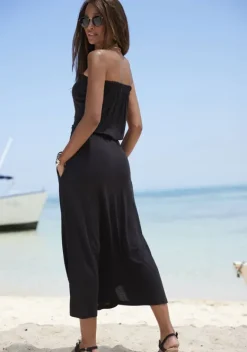 Kurze Kleider|LASCANA Bandeaukleid Schwarz