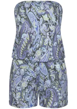 Overalls|LASCANA Bandeauoverall Blau-Bedruckt