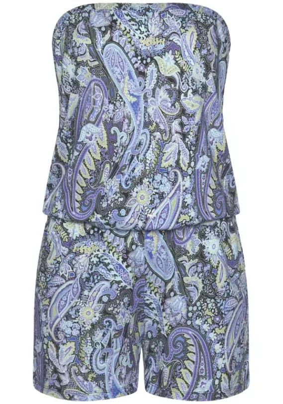 Overalls|LASCANA Bandeauoverall Blau-Bedruckt