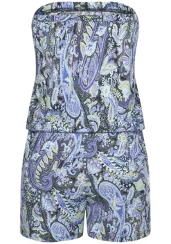 Overalls|LASCANA Bandeauoverall Blau-Bedruckt