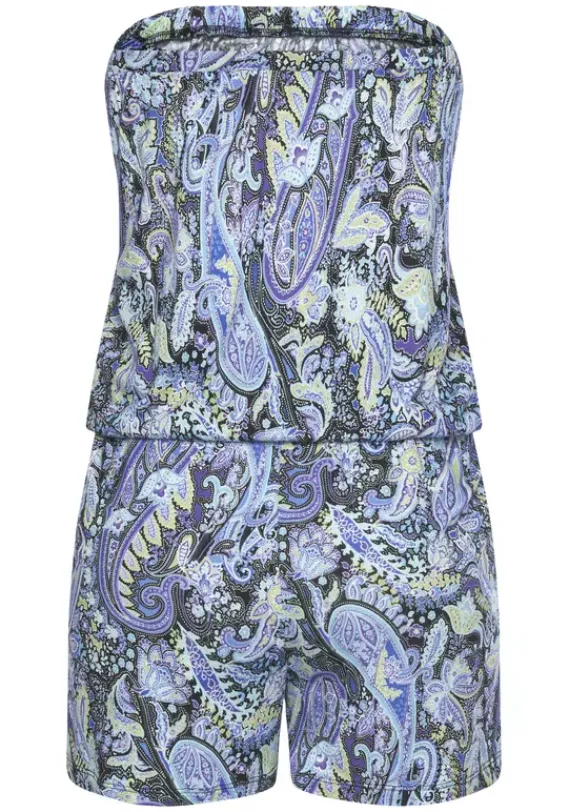 Overalls|LASCANA Bandeauoverall Blau-Bedruckt
