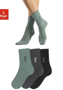 Socken|Bench. Basicsocken 1X Schwarz, 1X Anthrazit-Meliert, 1X Pistazie