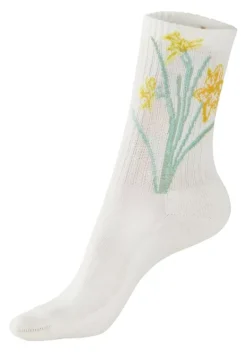 Socken|LASCANA Basicsocken 4X Ecru