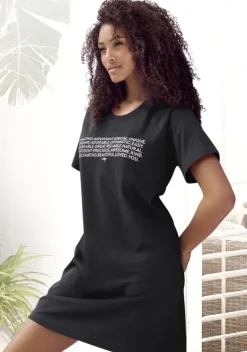 Nachhaltige Nachtwasche|KangaROOS Bigshirt Schwarz