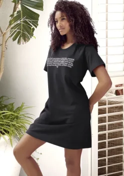 Nachhaltige Nachtwasche|KangaROOS Bigshirt Schwarz