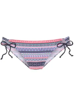 Bikini-Unterteile|s.Oliver Bikini-Hose"Barcelona" Blau-Rose-Gestreift