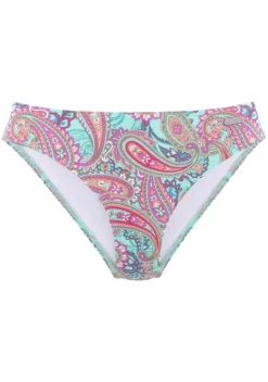 Nachhaltige Bademode|Venice Beach Bikini-Hose"Paislee" Mint-Bedruckt