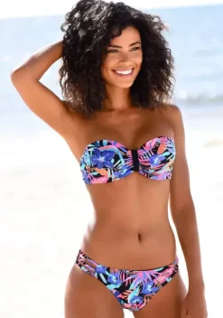 Bikini-Unterteile|Bench. Bikini-Hose"Pitch" Schwarz-Bedruckt