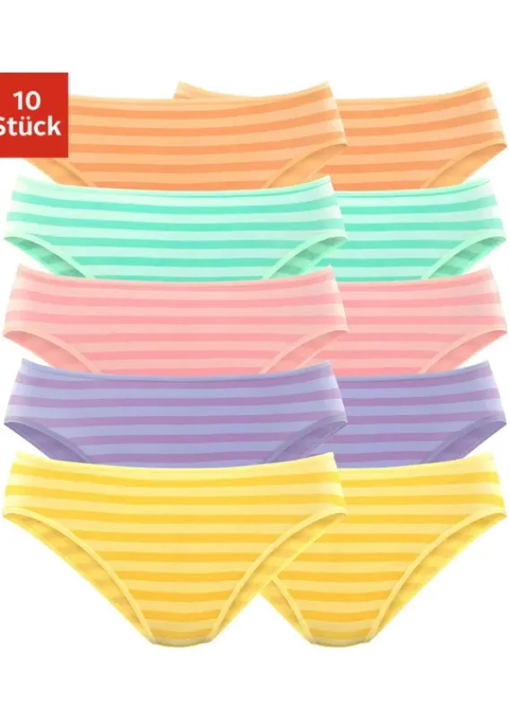 Nachhaltige Dessous & Wasche|petite fleur Bikinislip Orange, Grun, Rosa, Lila, Gelb