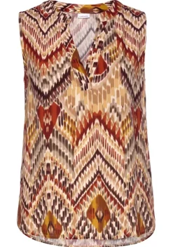 Strandmode|LASCANA Blusentop Braun-Bedruckt