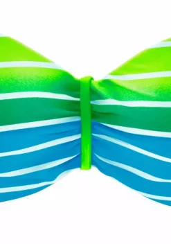 Grose Cups|Venice Beach Bugel-Bandeau-Bikini Turkis-Gestreift