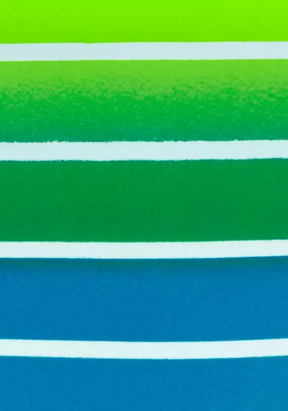 Grose Cups|Venice Beach Bugel-Bandeau-Bikini Turkis-Gestreift