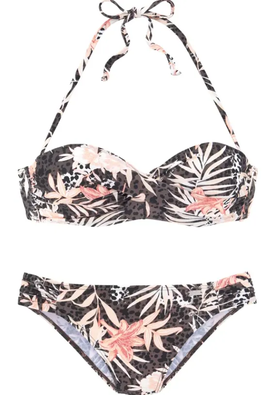 Grose Cups|Buffalo Bugel-Bandeau-Bikini"Branda" Braun-Apricot