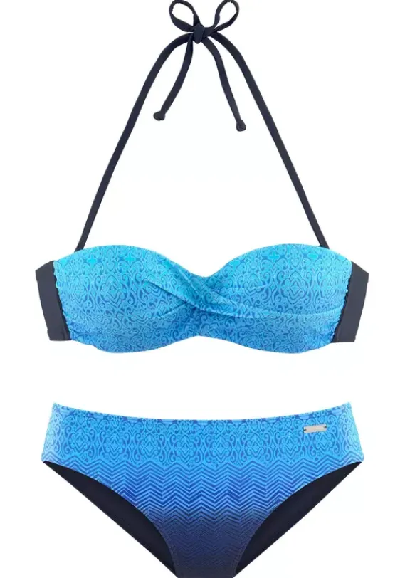 Grose Cups|LASCANA Bugel-Bandeau-Bikini"Iris" Blau