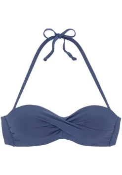 Grose Cups|s.Oliver Bugel-Bandeau-Bikini-Top"Rome" Blau