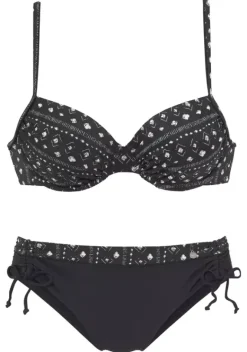 Grose Cups|LASCANA Bugel-Bikini Schwarz-Creme