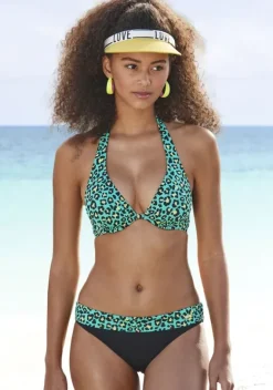 Grose Cups|Bruno Banani Bugel-Bikini"Balu" Turkis-Bedruckt