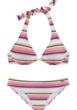 Grose Cups|Venice Beach Bugel-Bikini"Strip" Creme-Rosa