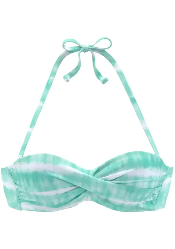 Bikini-Oberteile|s.Oliver Bugel-Bikini-Top"Enja" Turkis-Weis
