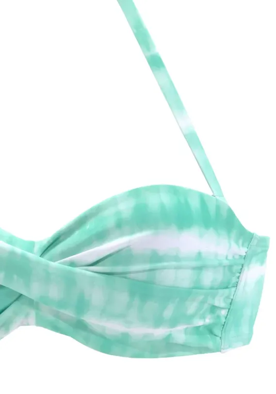 Bikini-Oberteile|s.Oliver Bugel-Bikini-Top"Enja" Turkis-Weis