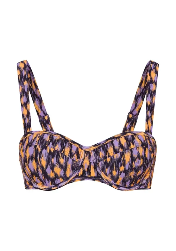 Grose Cups|LSCN by LASCANA Bugel-Bikini-Top"Lavista" Schwarz Bedruckt