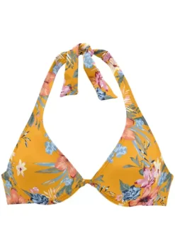 Grose Cups|Bench. Bugel-Bikini-Top"Maui" Gelb-Bedruckt