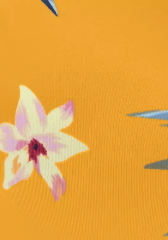 Grose Cups|Bench. Bugel-Bikini-Top"Maui" Gelb-Bedruckt