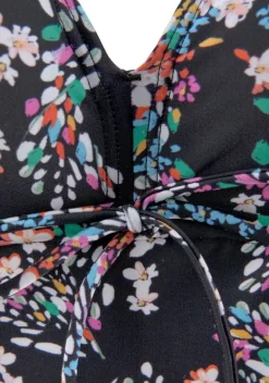 Grose Cups|petite fleur Bugel-Tankini Schwarz-Bedruckt