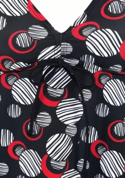 Grose Cups|LASCANA Bugel-Tankini Schwarz-Bedruckt