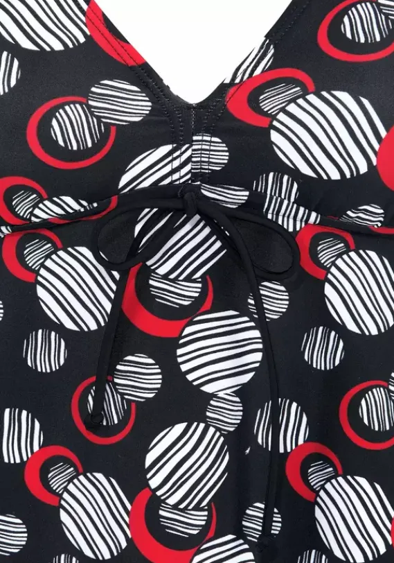 Grose Cups|LASCANA Bugel-Tankini Schwarz-Bedruckt