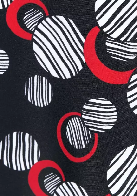 Grose Cups|LASCANA Bugel-Tankini Schwarz-Bedruckt