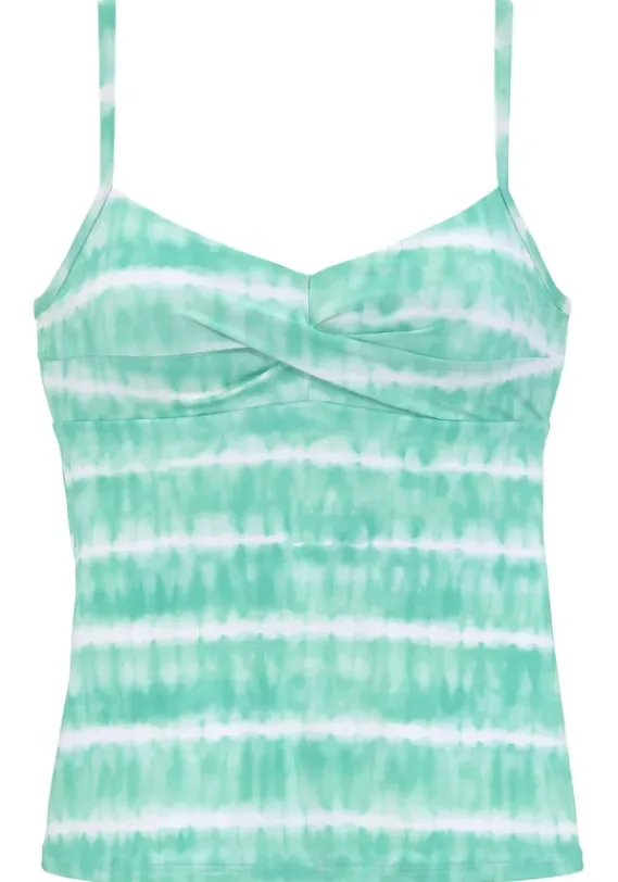 Bikini-Oberteile|s.Oliver Bugel-Tankini-Top"Enja" Turkis-Weis