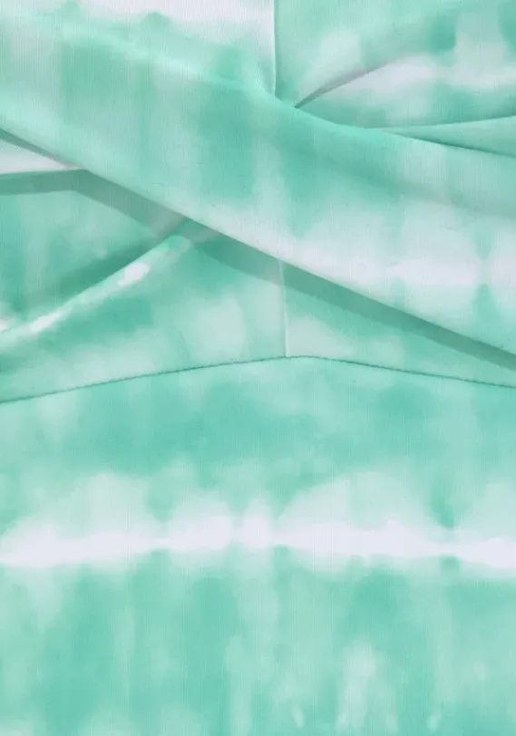 Bikini-Oberteile|s.Oliver Bugel-Tankini-Top"Enja" Turkis-Weis