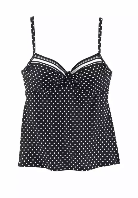 Grose Cups|LASCANA Bugel-Tankini-Top"Merilyn" Schwarz-Weis