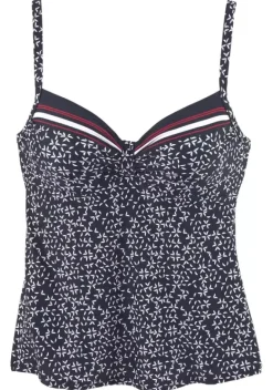 Grose Cups|LASCANA Bugel-Tankini-Top"Minimal" Marine-Bedruckt