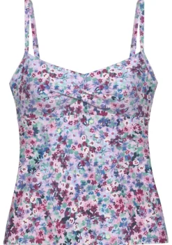 Bikini-Oberteile|s.Oliver Bugel-Tankini-Top"Scatter" Lila Bedruckt